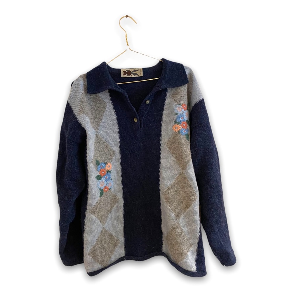 Vintage Floral Sweater